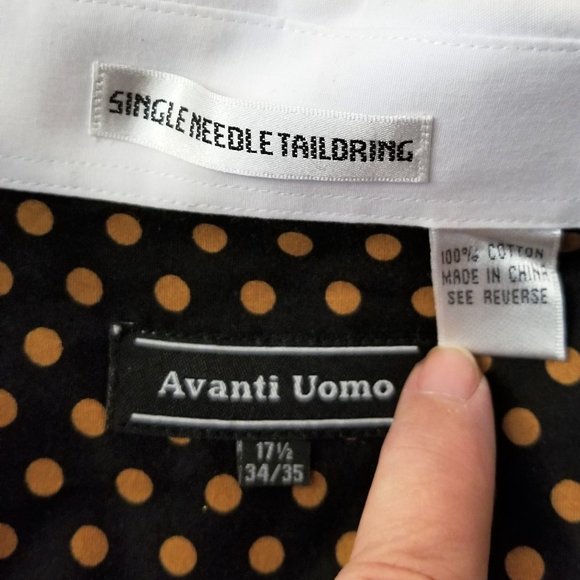 Avanti Uomo Black & Tan w/ White French Cuff - Picture 8 of 8